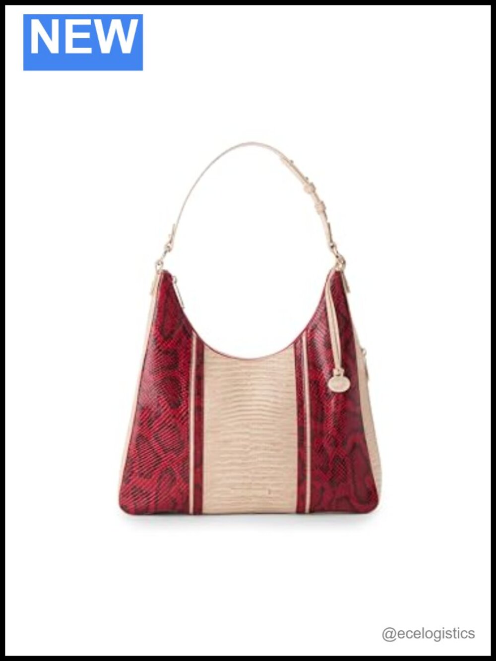 Leather Zipper Satchel Bag with Adjustable Strap